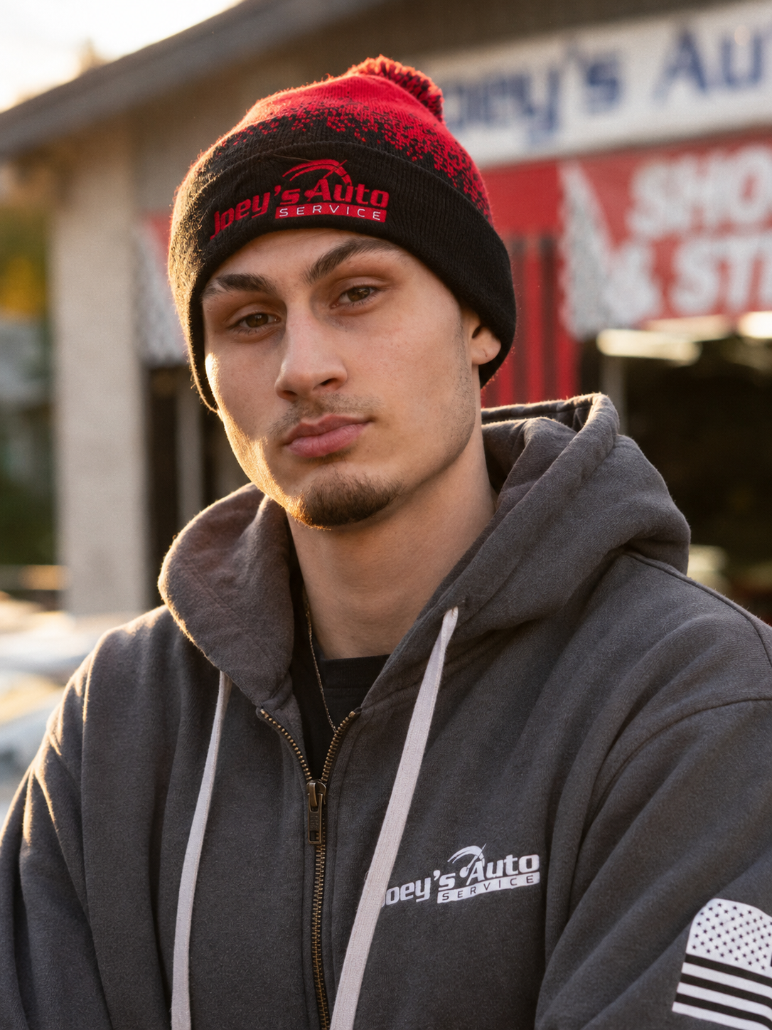 Joey's son at Joey's Auto Service