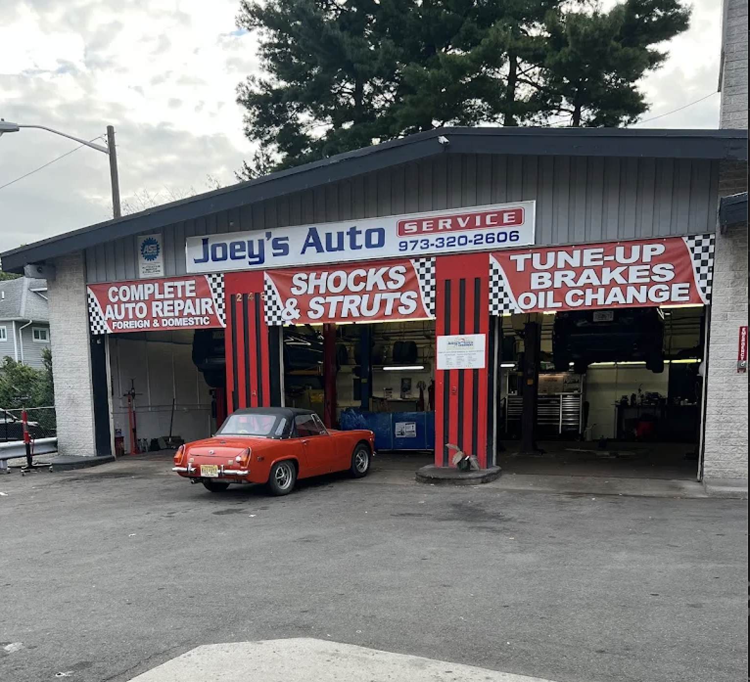 Joey's Auto Service storefront in Nutley, NJ